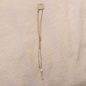 Stone and Leaf Two Piece Necklace Set